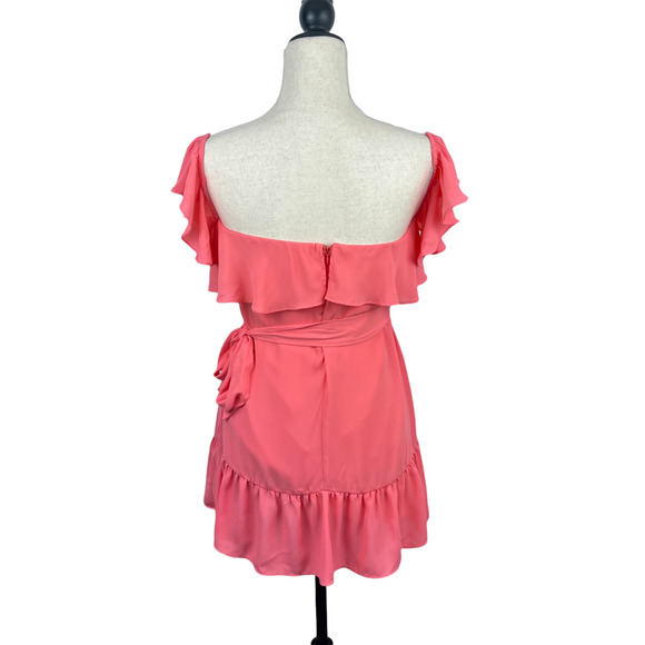 Superdown Jolene Ruffle Wrap Mini Dress - Picture 4 of 8